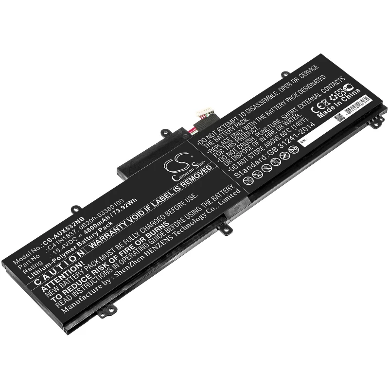 CS- laptop battery Asus 0B200-03380100, C41N1837, GU502DU, 15.4V Li-Polymer 4800mAh-73.92Wh