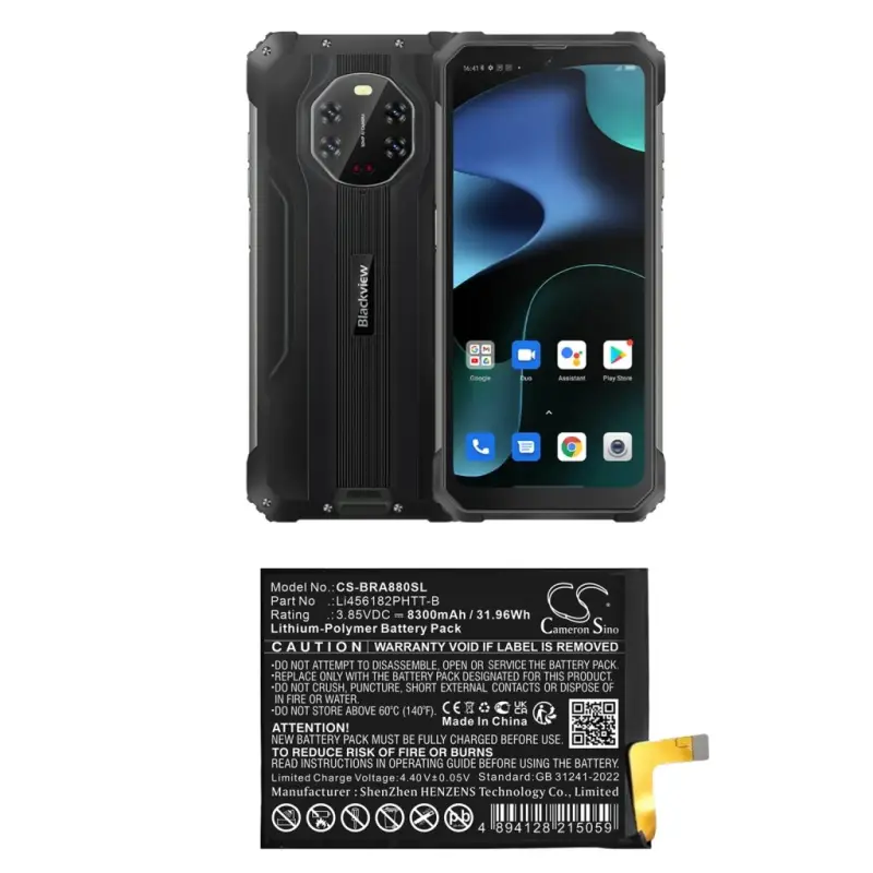 Blackview Li456182PHTT-B 3.85V 8300mAh / 31.96Wh mobiiltelefoni aku