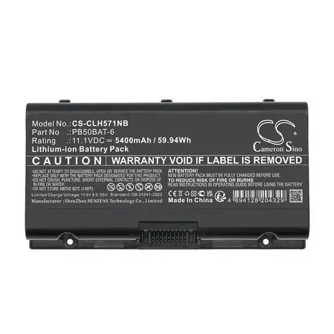 CS Laptop battery Schenker PB50BAT-6, PB50BAT-6-62 5400mAh / 59.94Wh Li-ion