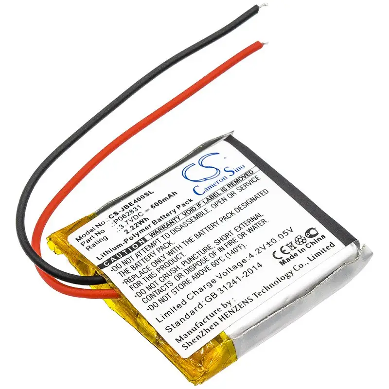 JBL P062831 wireless headset battery 600mAh
