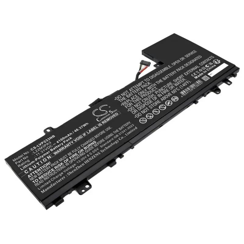 CS sülearvuti aku Lenovo 5B11K39362,5B11N45396,L22B3PA3,L22C3PA3,L22D3PA3 11.31V 4100mAh / 46.37Wh