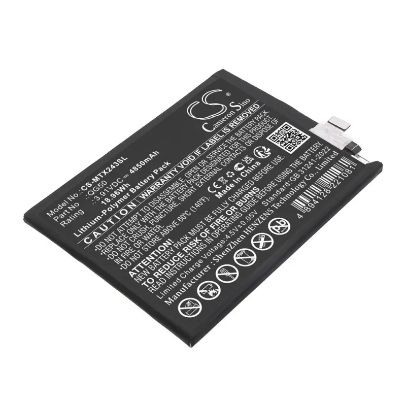 Motorola QG50,SB18E21836,SB18E21837 3.91V 4850mAh / 18.96Wh Mobile, SmartPhone Battery