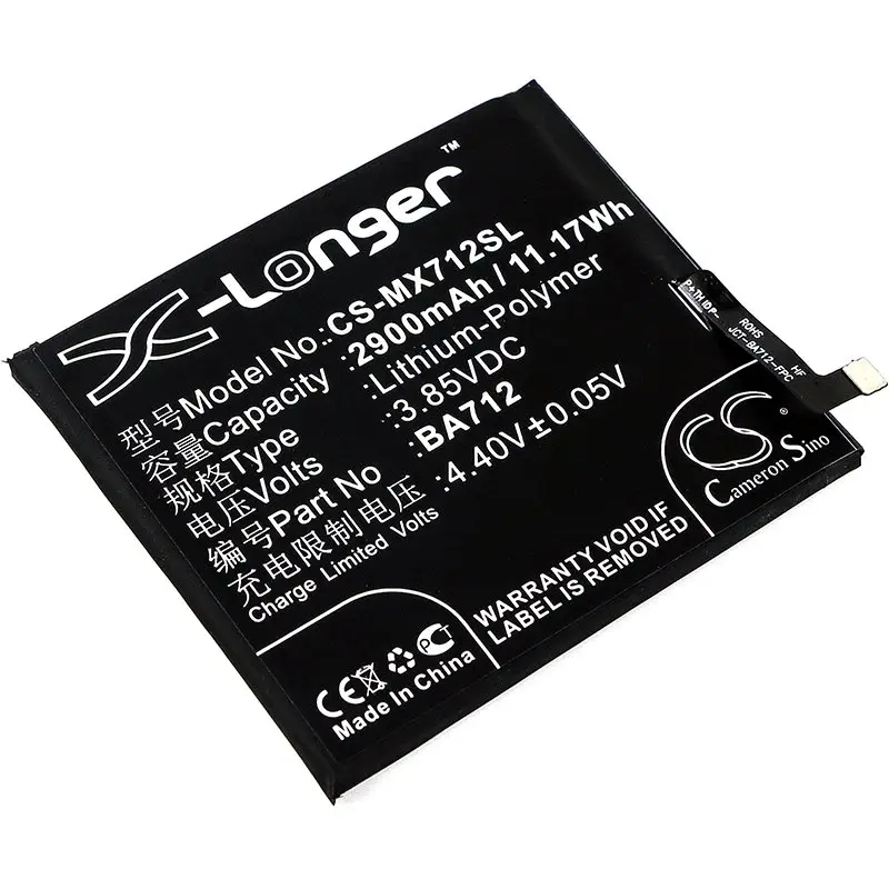 Meizu/Meilan BA712 2900mAh Li-Polymer telefoni aku