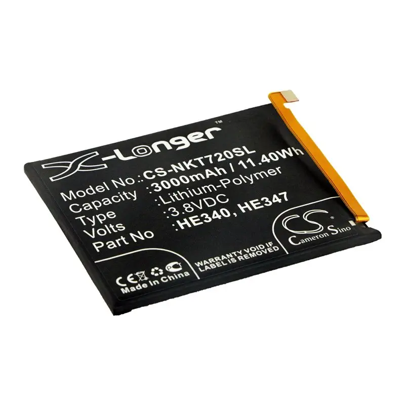 Nokia HE340 3.8V 3000mAh Li-Polymer mobiiltelefoni aku