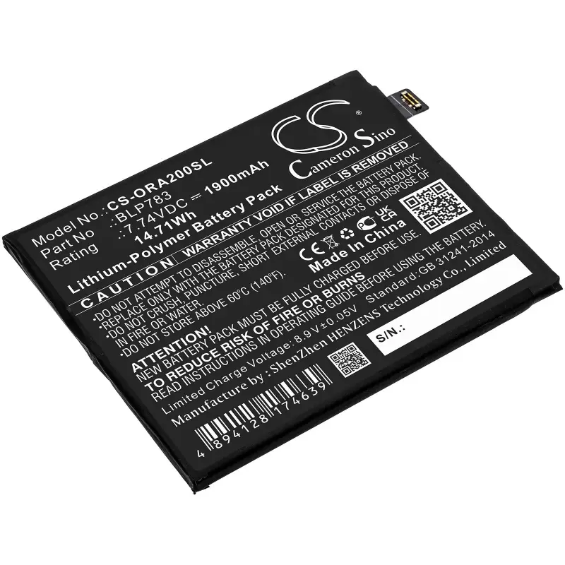OPPO BLP783 1900mAh / 14.71Wh mobiiltelefoni aku