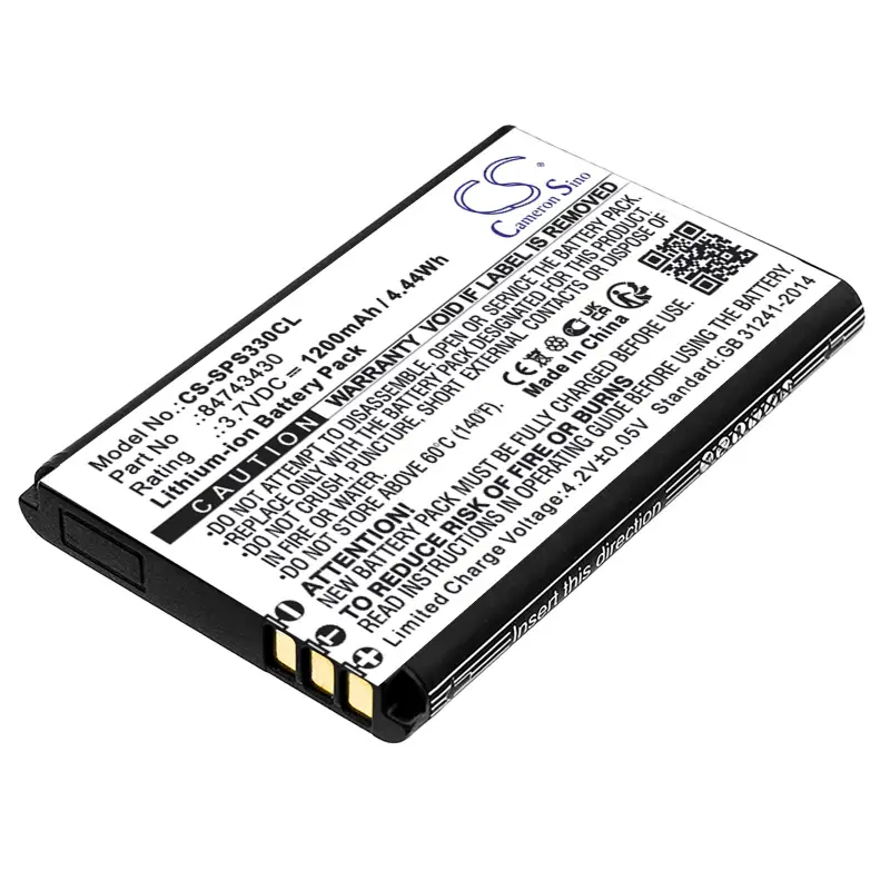 Spectralink 84743430,BT229865 1200mAh / 4.44Wh juhtmevaba telefoni aku