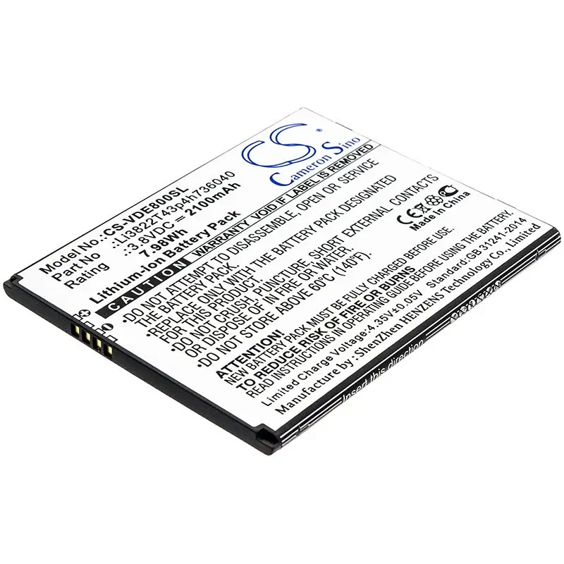 ZTE Li3822T43p4h736040 mobiiltelefoni aku 2100mAh