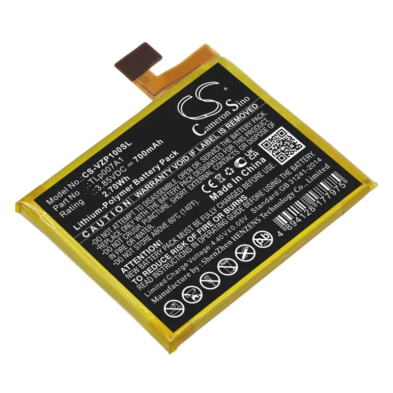 Verizon TLp007A1 700mAh / 2.70Wh mobiiltelefoni aku