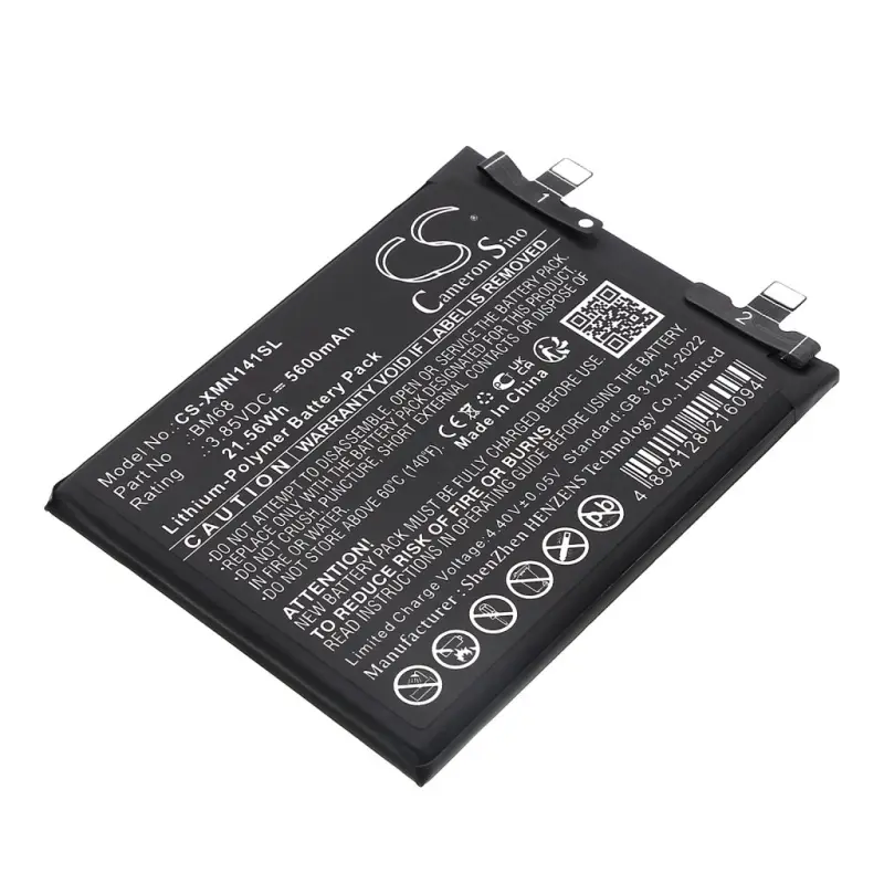 Redni BM68 3.85V 5600mAh / 21.56Wh mobiiltelefoni aku