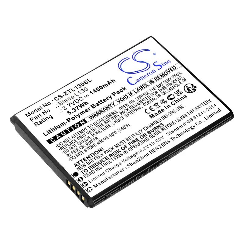 ZTE 1450mAh / 5.37Wh mobiiltelefoni aku