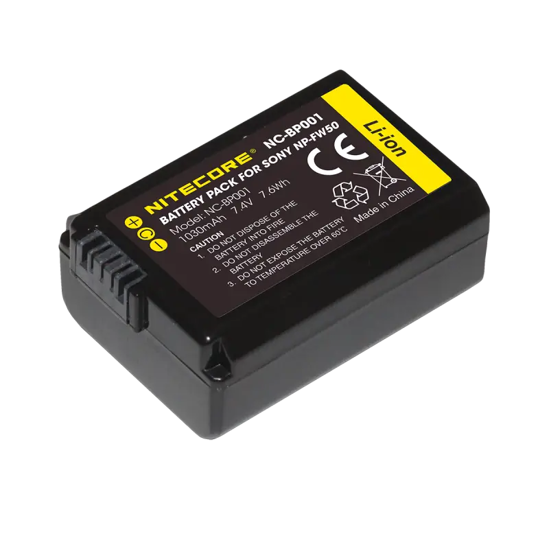 Nitecore NP-FW50 Sony kaamera aku 1030mAh