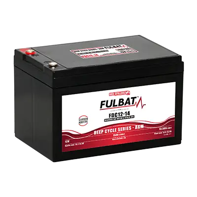 Fulbat FDC12-14 12V 14Ah AGM Carbon süvatühjenev pliiaku keermestatud klemm M5
