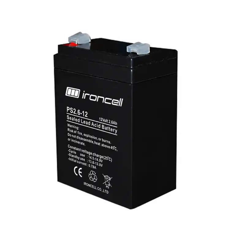 Ironcell 12V 2,6Ah lead-acid battery