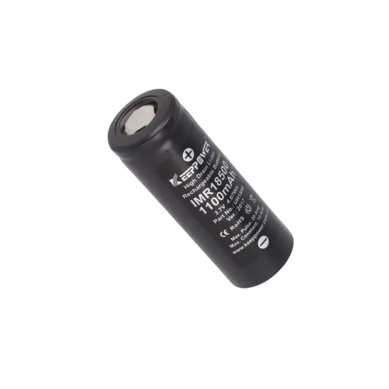 Keeppower IMR18500 3,7V 1100mAh Li-ion aku 1tk