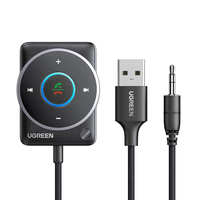 Wireless Car Bluetooth 5.4 Receiver with AUX (3.5mm) Connector