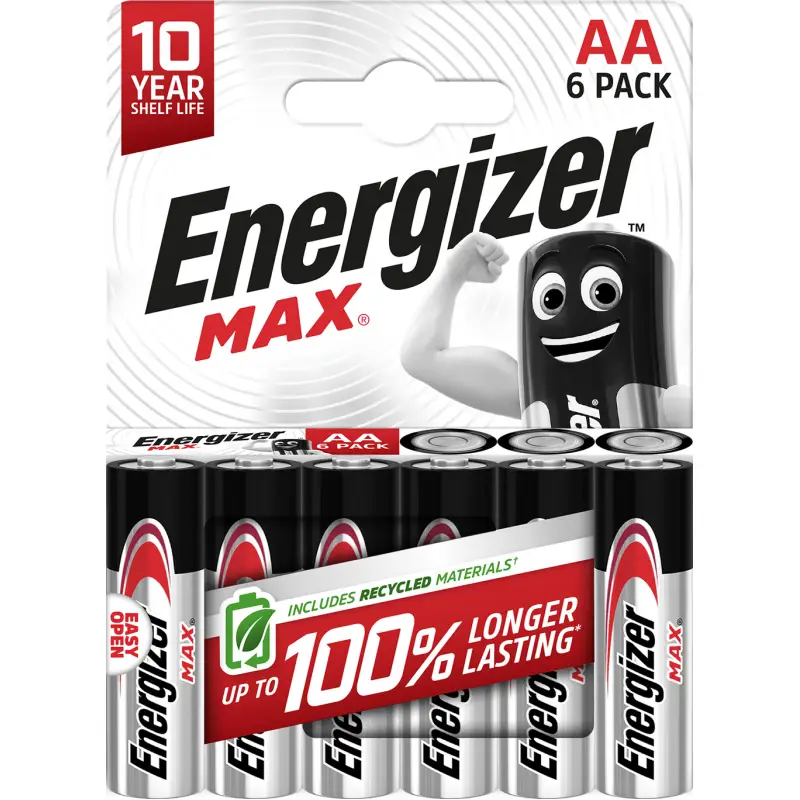 Alkaline battery LR6 (AA) 1.5V E91 2900mAh MAX Energizer 6pcs blister