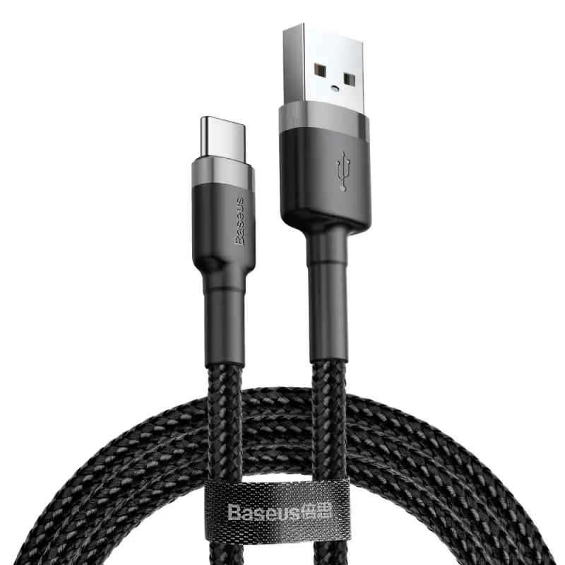 Cable USB A - USB C 0.5m QC3.0 gray+black BASEUS