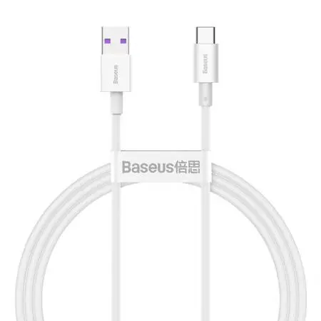 Kaabel USB A - USB C 1m 66W valge (ei sobi iPhone 15-ga) Superior BASEUS
