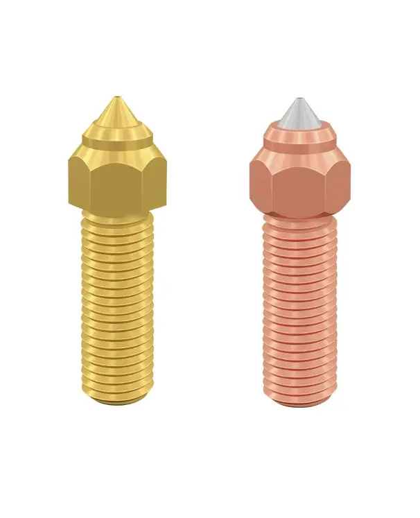 Düüside komplekt 1tk messing, 1tk vask/karastatud teras 0.4mm K1 / K1Max / CR-M4 / ENDER-3V3KE CREALITY jaoks