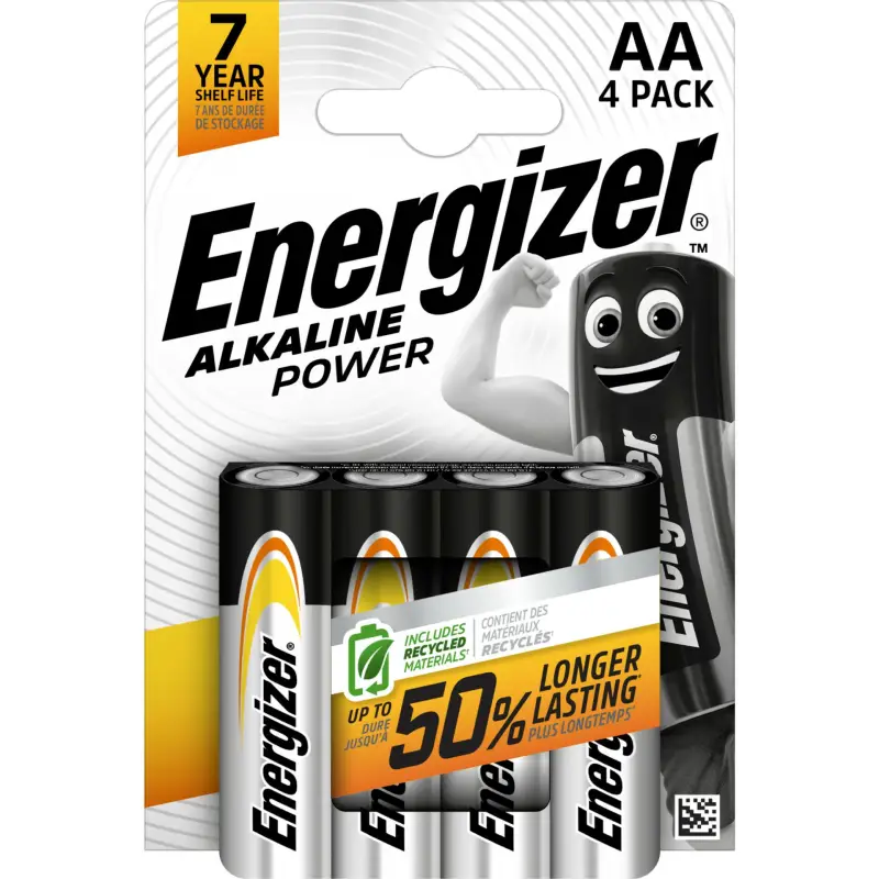 Alkaline patarei LR6 (AA) 1.5V 2900mAh Alkaline Power Energizer 4tk blister
