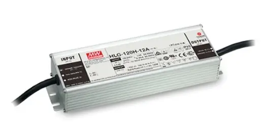 Kõrge efektiivsusega LED toiteplokk 12V 10A, PFC-ga, reguleeritud, MEAN WELL