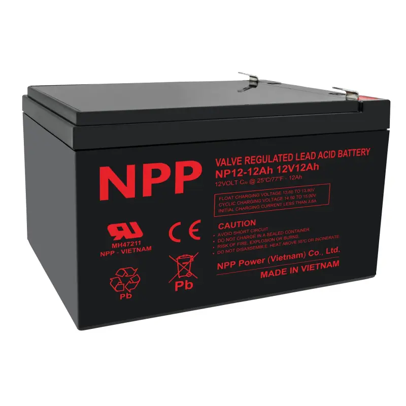 Battery 12V 12Ah T2(F2) Pb AGM NPP