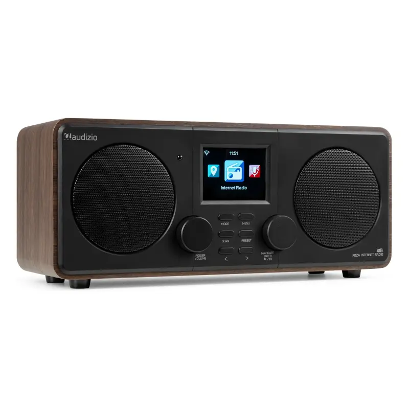 Foza WIFI internetistereo raadio DAB+ puidust