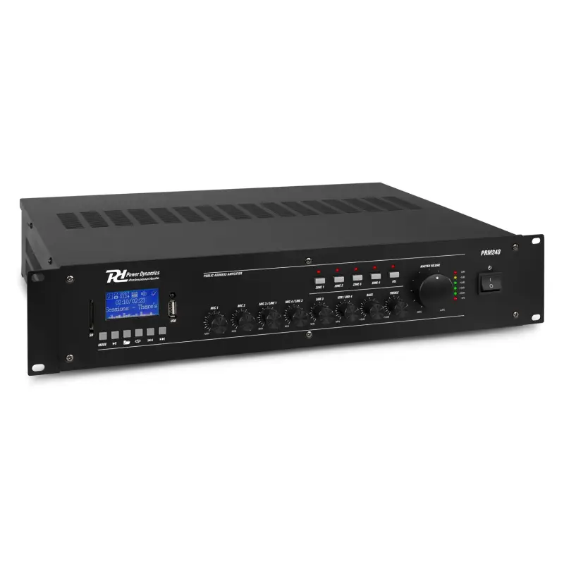 PRM240 100V 6-CH Mixer-Amplifier 4-Zone 240W