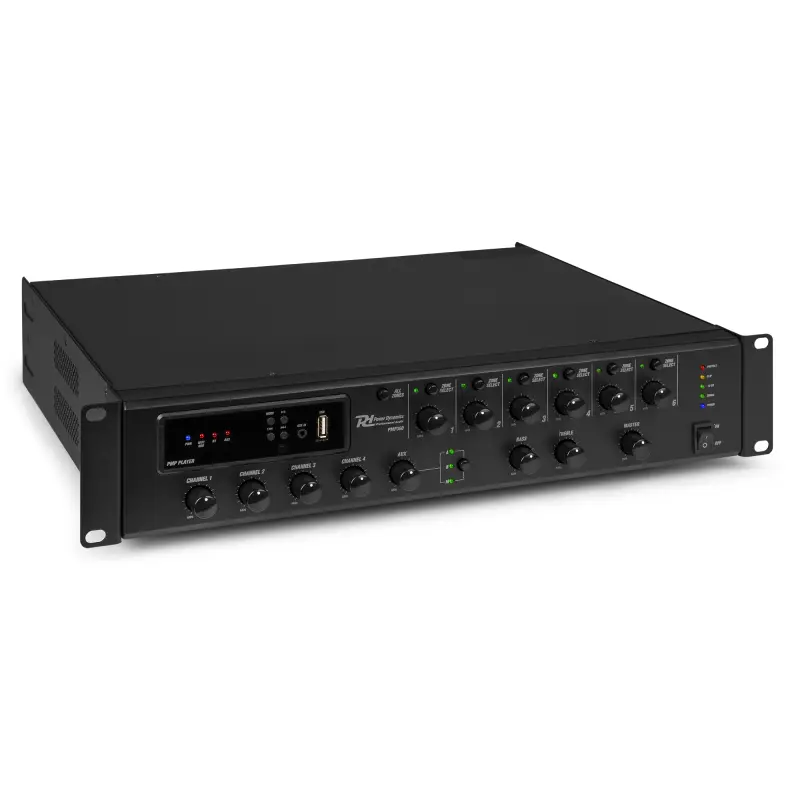PMP360 kommertsvõimendi mikser 360W 6 tsooni