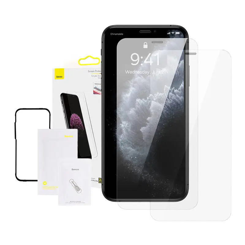 Baseus 0,3 mm täisklaasist karastatud klaasist kaitsekile (2 tk pakis) iPhone XS Max/11 Pro Max 6,5-tollisele mudelile