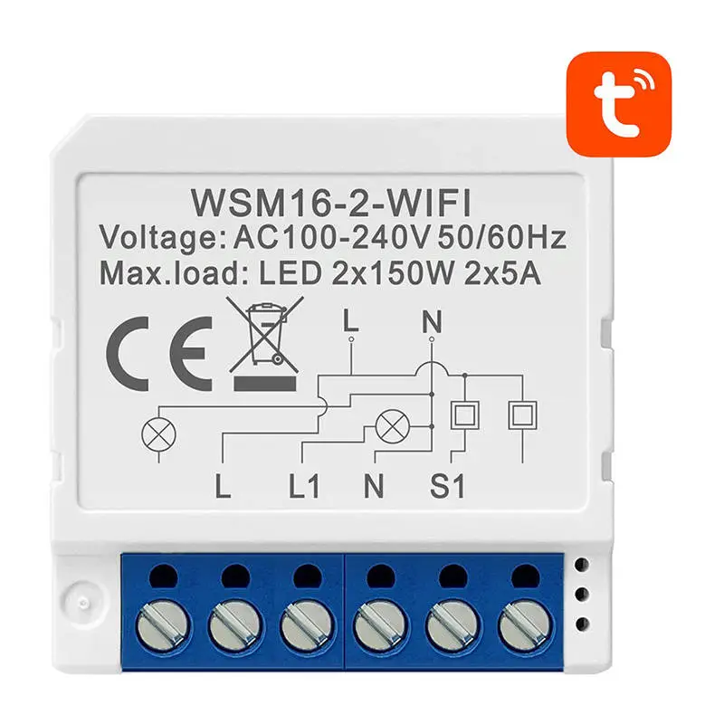 Умный Модуль Выключателя WiFi Avatto WSM16-W2 TUYA