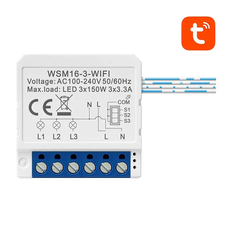 Nutikas lüliti moodul WiFi Avatto WSM16-W3 TUYA