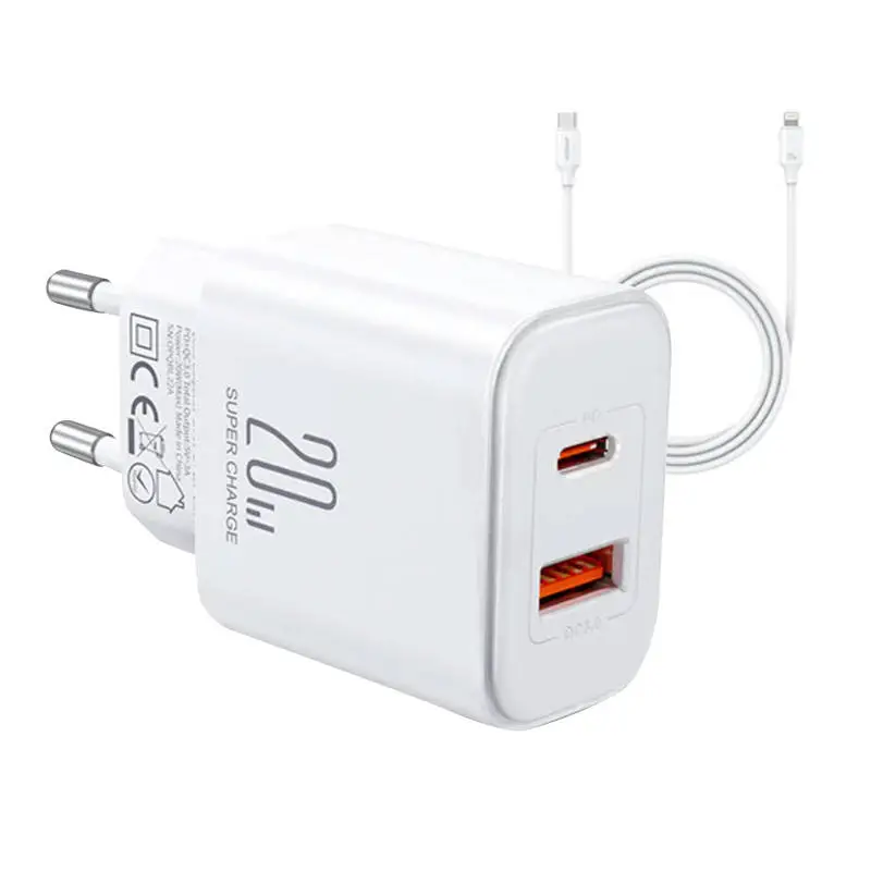 Laadija Joyroom JR-TCF05 Flash, 20W + C-L kaabel 1m (valge)