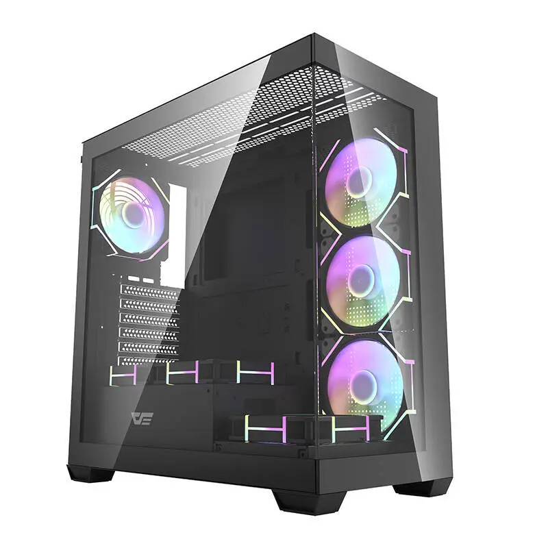 Даркфлэш DS900 компьютерный корпус (черный) + 7 ARGB-вентиляторов