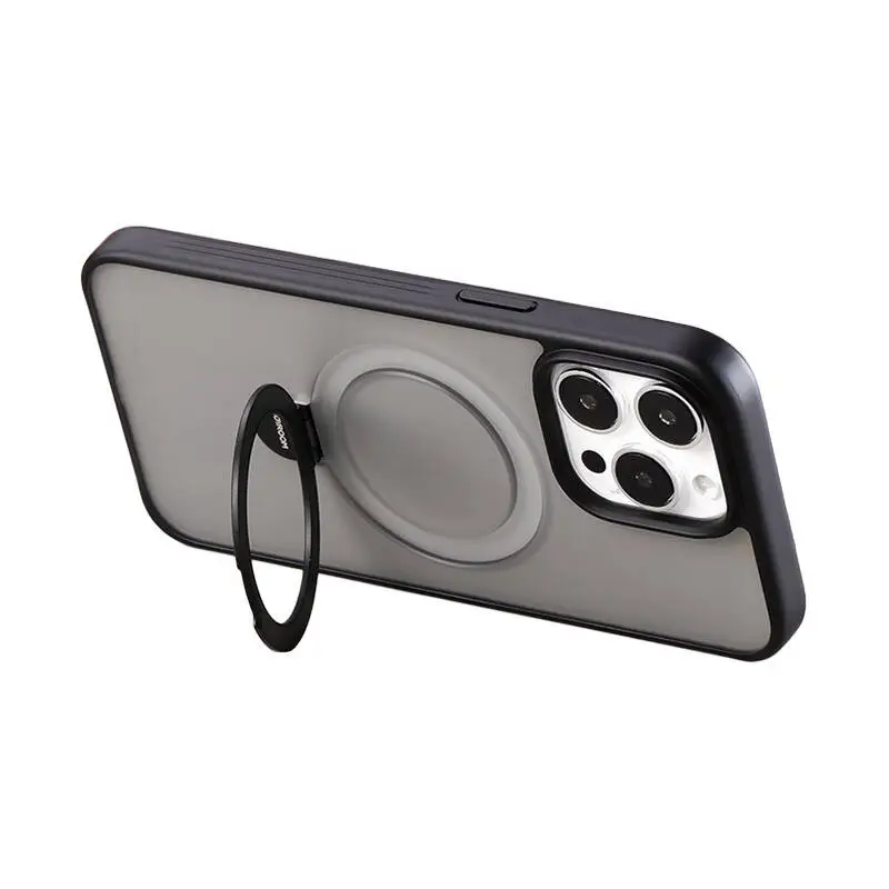 Magnetiline kaitseümbris Joyroom JR-BP004 hoidjaga iPhone 15 Pro jaoks (must)