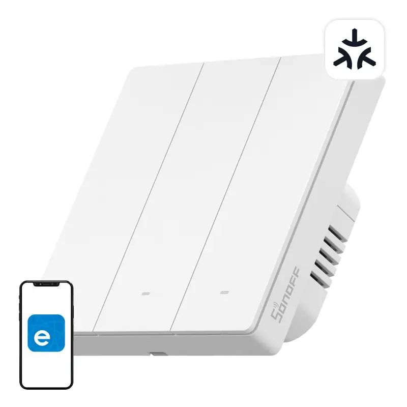 SONOFF M5-3C-86W WiFi Matter nutikas seinakontakt (3-kanaliline)