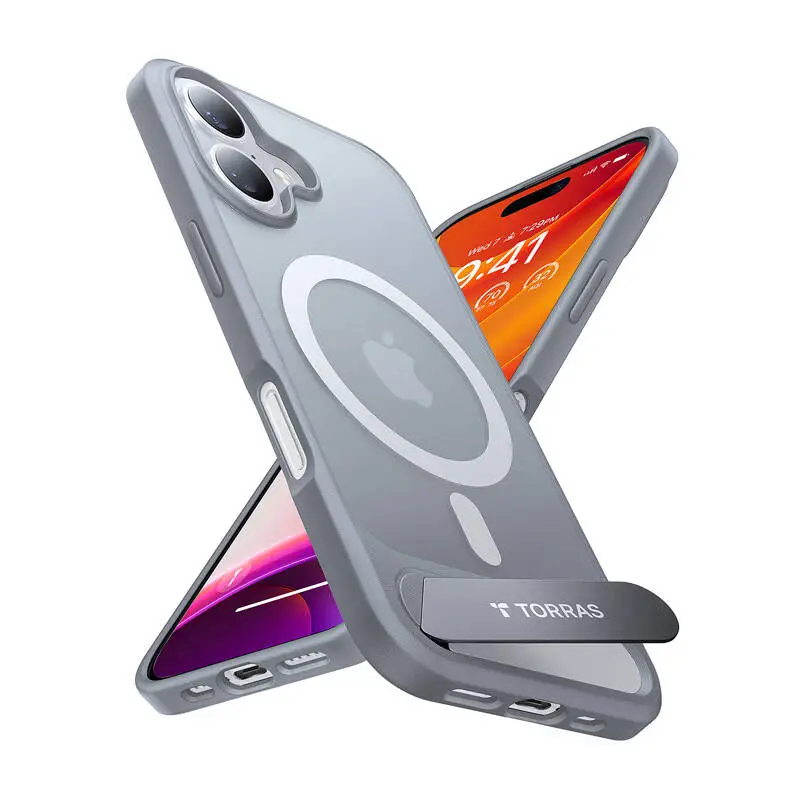 Torras Pstand Series ümbris iPhone 16 Plusile (titaanhall)