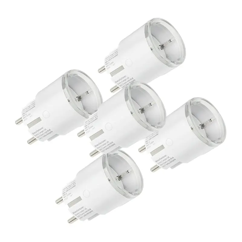 Komplekt 5 Shelly Plug S MTR Gen3 12A nutikat pistikupesa (valge)