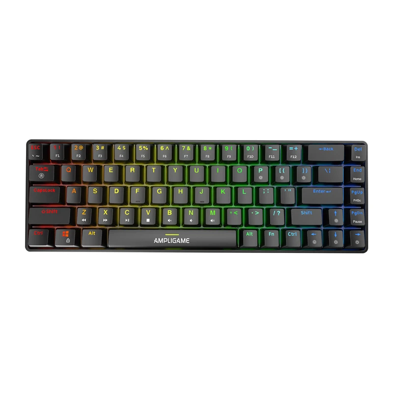 Fifine GK1 mechancial keyboard ,65% RGB (black)