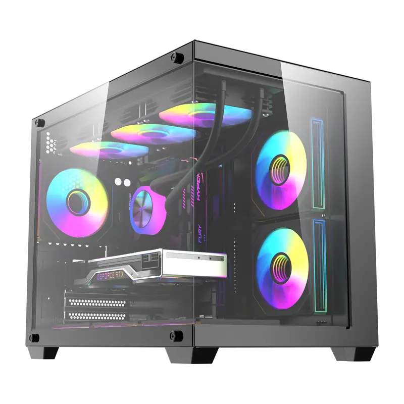 DarkFlash B275 PRO arvutikast (must) + 6 ventilaatorit