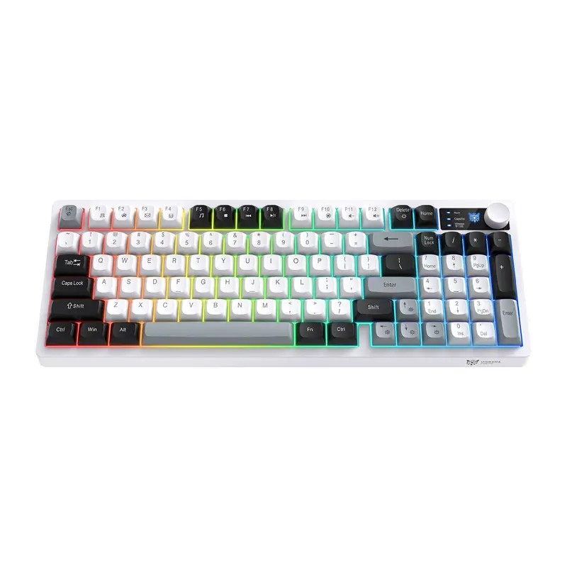 Onikuma MT902 2.4G mänguklaviatuur (must ja valge)