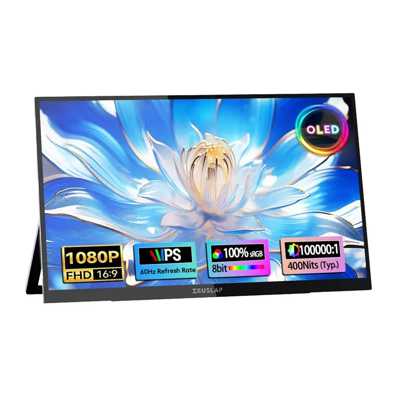 ZEUSLAP OL133ED kaasaskantav monitor 13,3" puuteekraaniga