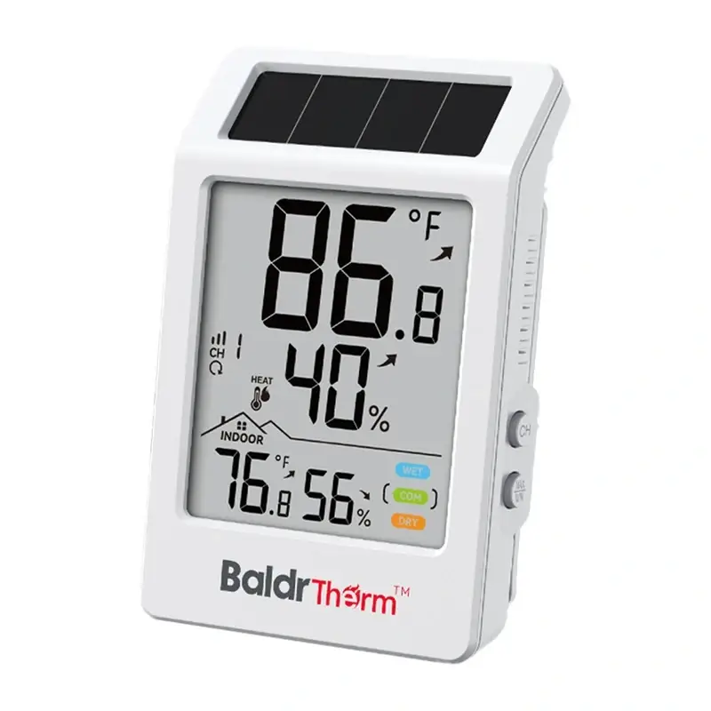 BALDRTHERM B0707 Päikeseenergial töötav Termo-Hygromeeter