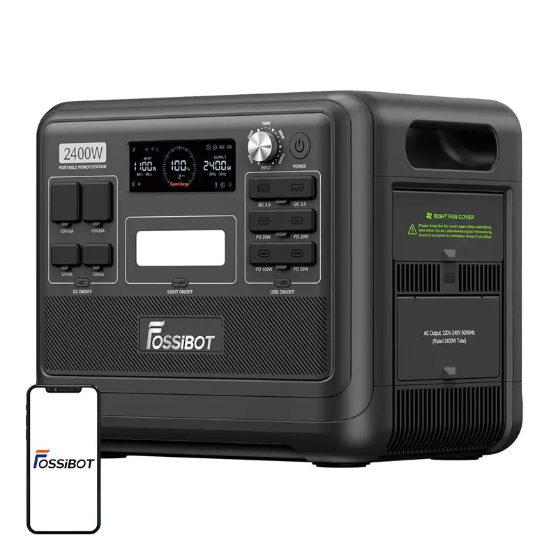 FOSSIBOT F2400 2400W Laadimisjaam (Must)