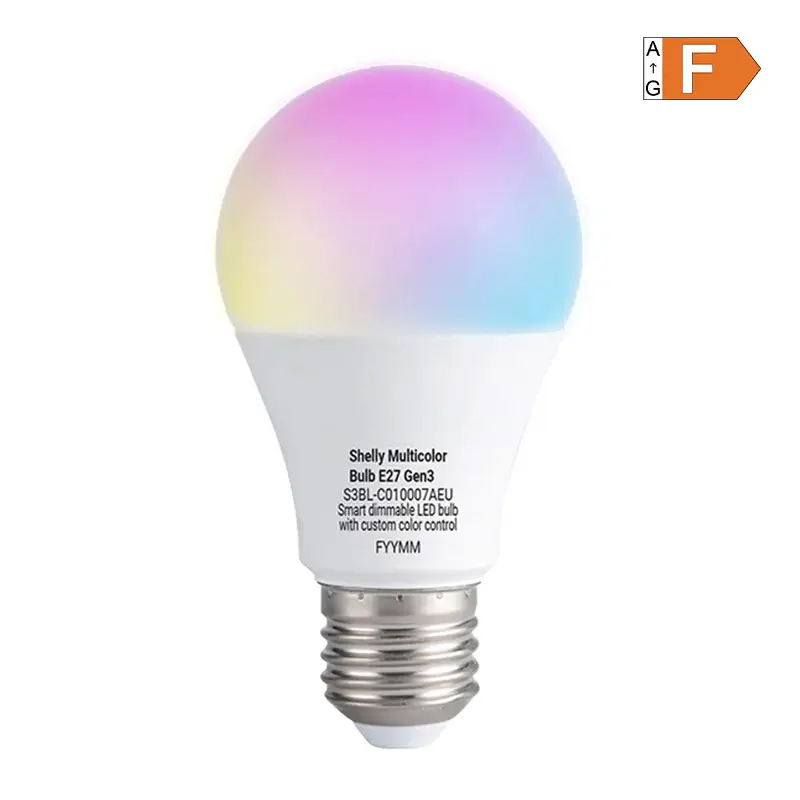 SHELLY Monivärviline Pirn Gen3 E27 LED Pirn