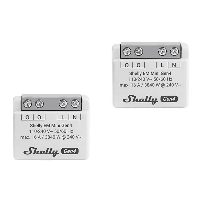 SHELLY EM Mini Gen4 Energiamõõtur, 2 tk
