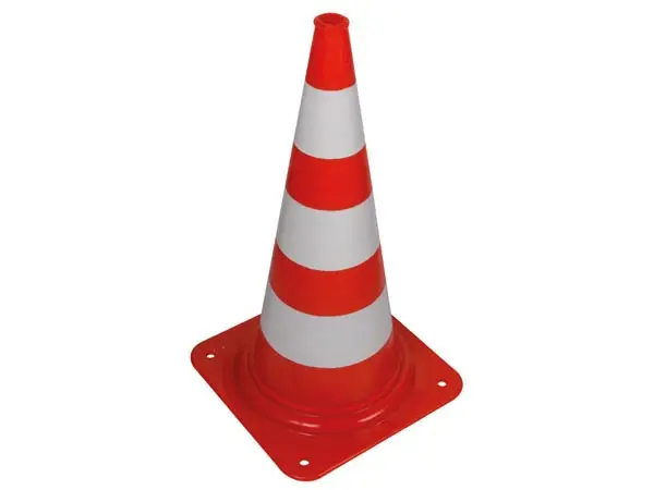 Punane/valge liiklusohutuse koonus-torbik : 75cm