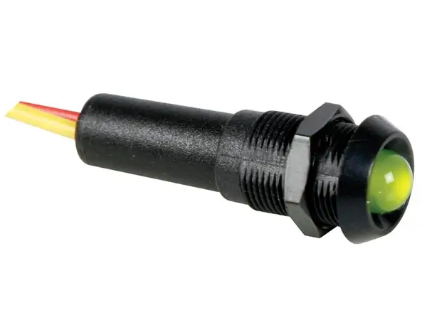 Roheline LED-lamp, 24V - must korpus