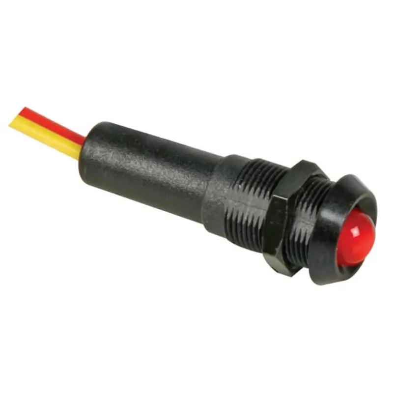 Punane LED-lamp, 5V - must korpus