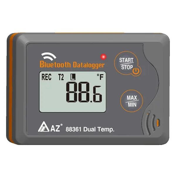 Bluetooth 4.0 2-kanaliga Temperatuuride salvesti